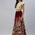 Maroon zari sequins embroidered velvet lehenga choli