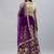 Purple zari sequins embroidered velvet lehenga choli