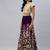 Purple zari sequins embroidered velvet lehenga choli