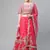 Women's Pink sequins and dori embroidered soft net festive & party wear semi stitched lehenga
