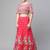Women's Pink sequins and dori embroidered soft net festive & party wear semi stitched lehenga