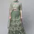 Women's green dori & sequins embroidered net lehenga for bride
