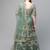 Women's green dori & sequins embroidered net lehenga for bride
