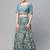 Women's Turquoise sequins and dori embroidered soft net festive & party wear semi stitched lehenga