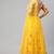 Women's yellow embroidered sequinned semi stitched lehenga & unstitched blouse with dupatta