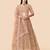 Women's Brown Zari Worked Soft Net Wedding Wear Lehenga Choli