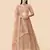 Women's Brown Zari Worked Soft Net Wedding Wear Lehenga Choli