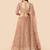 Women's Brown Zari Worked Soft Net Wedding Wear Lehenga Choli