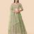 Women's Green  Zari Worked Soft Net Wedding Wear Lehenga Choli