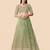 Women's Green  Zari Worked Soft Net Wedding Wear Lehenga Choli