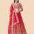 Women's Red  Zari Worked Soft Net Wedding Wear Lehenga Choli