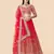 Women's Red  Zari Worked Soft Net Wedding Wear Lehenga Choli