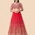 Women's Red  Zari Worked Soft Net Wedding Wear Lehenga Choli