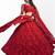 Women's Red zarkan and dori embroidered net designer lehenga choli