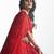 Women's Red zarkan and dori embroidered net designer lehenga choli