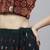 Womne's green & deep pink gotta patti with thread and sequins embroidered georgette semi stitched lehenga
