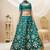 Women's green art silk embroidered lehenga choli with net dupatta