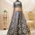 Dazzling grey embroidered work art silk bridesmaid lehenga choli