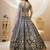 Dazzling grey embroidered work art silk bridesmaid lehenga choli