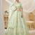 Women's Dazzling pista embroidered work art silk bridesmaid lehenga choli