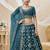 Women's Blue embroidered work art silk bridesmaid lehenga choli