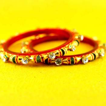 rajasthani stone meenakari gokharoo bangles size-2.4,2.6 1