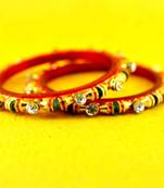 rajasthani stone meenakari gokharoo bangles size-2.4,2.6