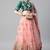 Exotic green and peach net thread & zari embroidered with mirror wedding designer lehenga choli with dupatta