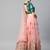 Exotic green and peach net thread & zari embroidered with mirror wedding designer lehenga choli with dupatta