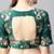 Exotic green and peach net thread & zari embroidered with mirror wedding designer lehenga choli with dupatta