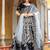 Stunning navy blue embroidered velvet wedding lehenga choli with dupatta