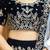 Stunning navy blue embroidered velvet wedding lehenga choli with dupatta