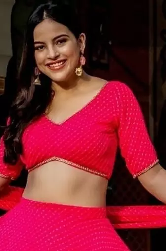 Pink Georgette Leheriya Print Zari Work Stunning Lehenga Festive Wear