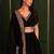 Women's Black georgette bollywood lehenga choli set with stunning zari embroidery
