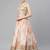 Off White & Peach-Coloured Embellished Sequinned Semi-Stitched Lehenga