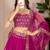 Pink Shimmer Silk Zari Embroidered Sequins Lehenga Festive Wear