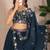 Women's Rama Faux Georgette Embroidered Sequins Lehenga Festive Wear