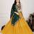 Women's Yellow Faux Georgette Embroidered Sequins Lehenga Festive Wear