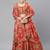 Red & Gold-Toned Embellished Sequinned Semi-Stitched  Lehenga & Unstitched Blouse