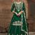 Green Embroidered  Silk Free Size Full Stitched Suit