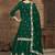 Green Embroidered  Silk Free Size Full Stitched Suit
