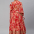 Red & Gold-Toned Embellished Sequinned Semi-Stitched  Lehenga & Unstitched Blouse