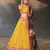 yellow & black dori zari sequins and thread embroidered georgette indian lehenga choli dress designs