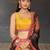 yellow & black dori zari sequins and thread embroidered georgette indian lehenga choli dress designs