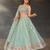 Ethnic Faux Georgette Embroidered Zari Umbrella Lehenga Party Wear