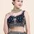 Outstanding Navy Blue Floral Embroidered Georgette Sangeet Wear Lehenga Choli