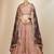 Pink Georgette Digital Print Zari Embroidered Sequins Lehenga Wedding Wear