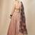 Pink Georgette Digital Print Zari Embroidered Sequins Lehenga Wedding Wear