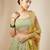 Pista Green Georgette Digital Print Zari Embroidered Sequins Lehenga Wedding Wear
