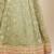 Pista Green Georgette Digital Print Zari Embroidered Sequins Lehenga Wedding Wear